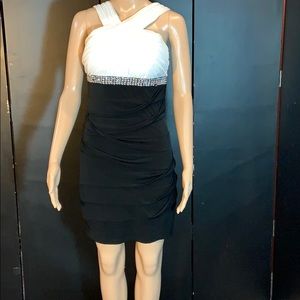 Black and White tight dress